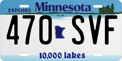MN license plate 470SVF