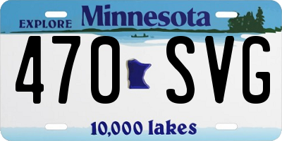 MN license plate 470SVG