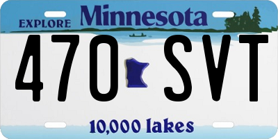 MN license plate 470SVT