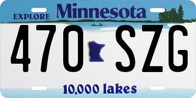 MN license plate 470SZG
