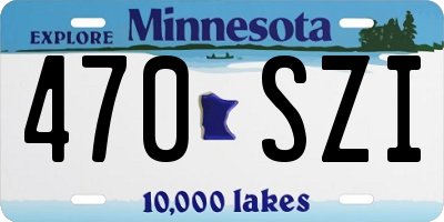 MN license plate 470SZI