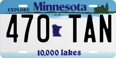 MN license plate 470TAN