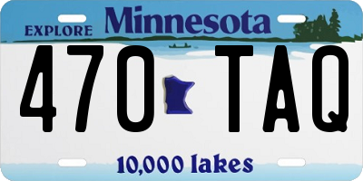 MN license plate 470TAQ