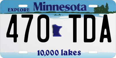 MN license plate 470TDA
