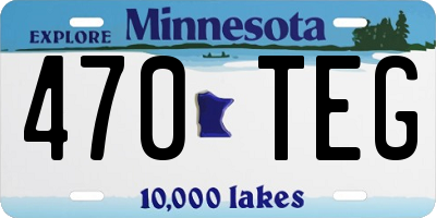 MN license plate 470TEG