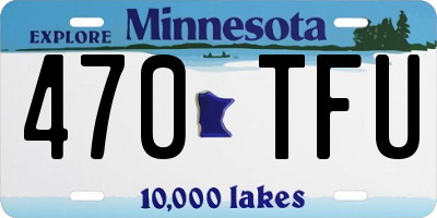 MN license plate 470TFU