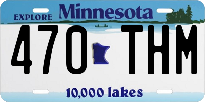 MN license plate 470THM