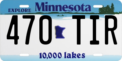 MN license plate 470TIR