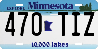 MN license plate 470TIZ