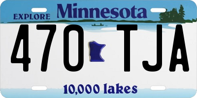 MN license plate 470TJA