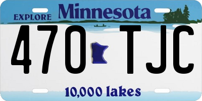 MN license plate 470TJC