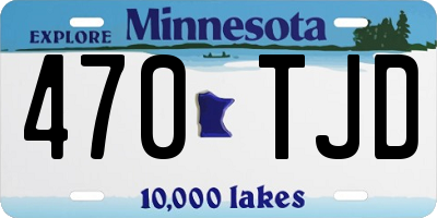 MN license plate 470TJD