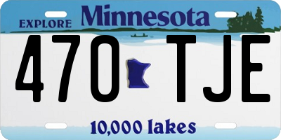 MN license plate 470TJE