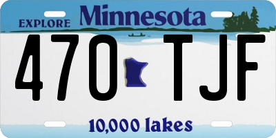 MN license plate 470TJF