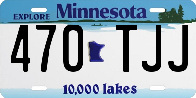 MN license plate 470TJJ