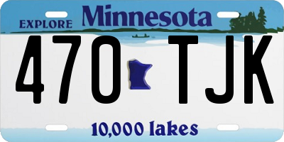 MN license plate 470TJK