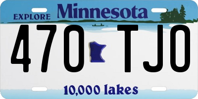 MN license plate 470TJO