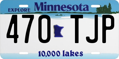 MN license plate 470TJP