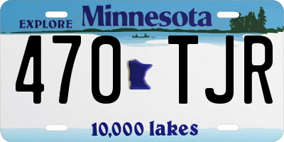 MN license plate 470TJR