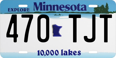 MN license plate 470TJT