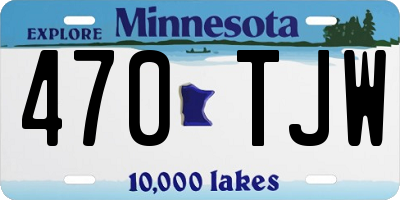 MN license plate 470TJW