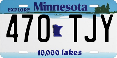 MN license plate 470TJY
