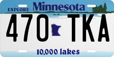 MN license plate 470TKA