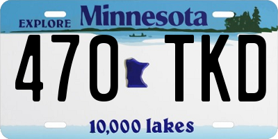 MN license plate 470TKD