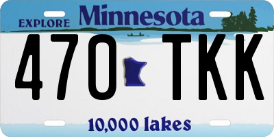 MN license plate 470TKK