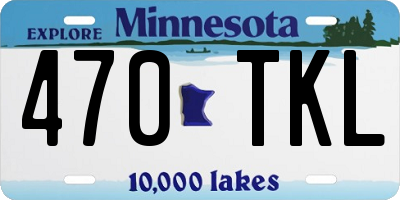 MN license plate 470TKL