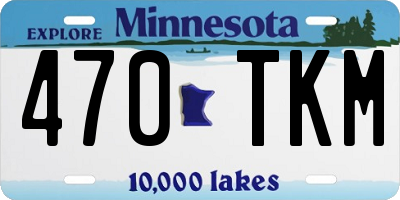 MN license plate 470TKM