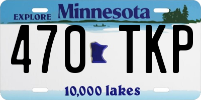 MN license plate 470TKP