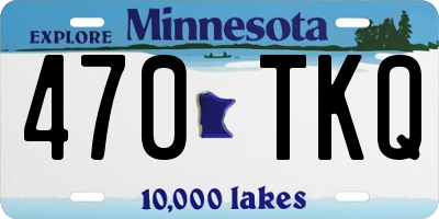 MN license plate 470TKQ