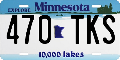 MN license plate 470TKS