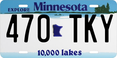 MN license plate 470TKY