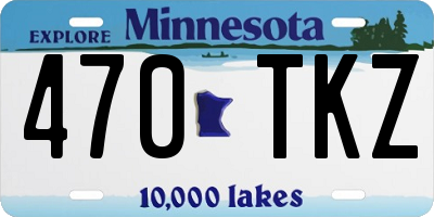 MN license plate 470TKZ