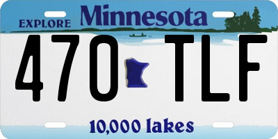 MN license plate 470TLF