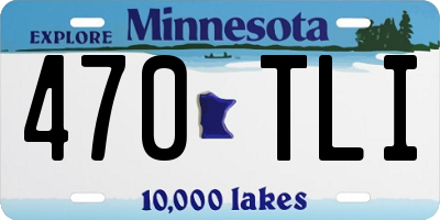 MN license plate 470TLI
