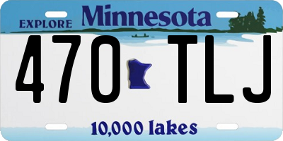 MN license plate 470TLJ