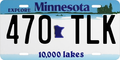 MN license plate 470TLK