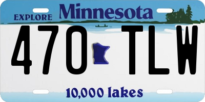 MN license plate 470TLW