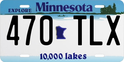 MN license plate 470TLX