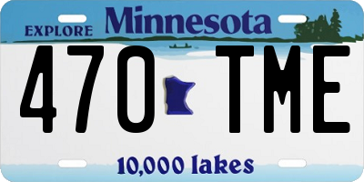 MN license plate 470TME