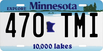 MN license plate 470TMI