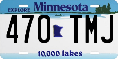 MN license plate 470TMJ