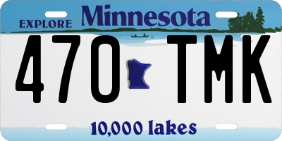 MN license plate 470TMK