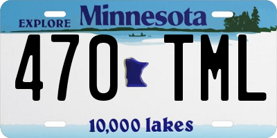 MN license plate 470TML