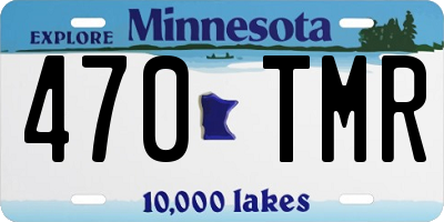MN license plate 470TMR