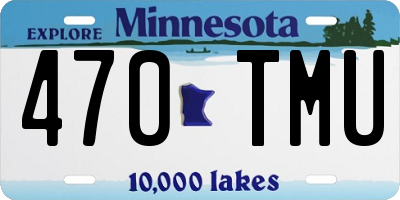 MN license plate 470TMU