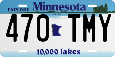 MN license plate 470TMY